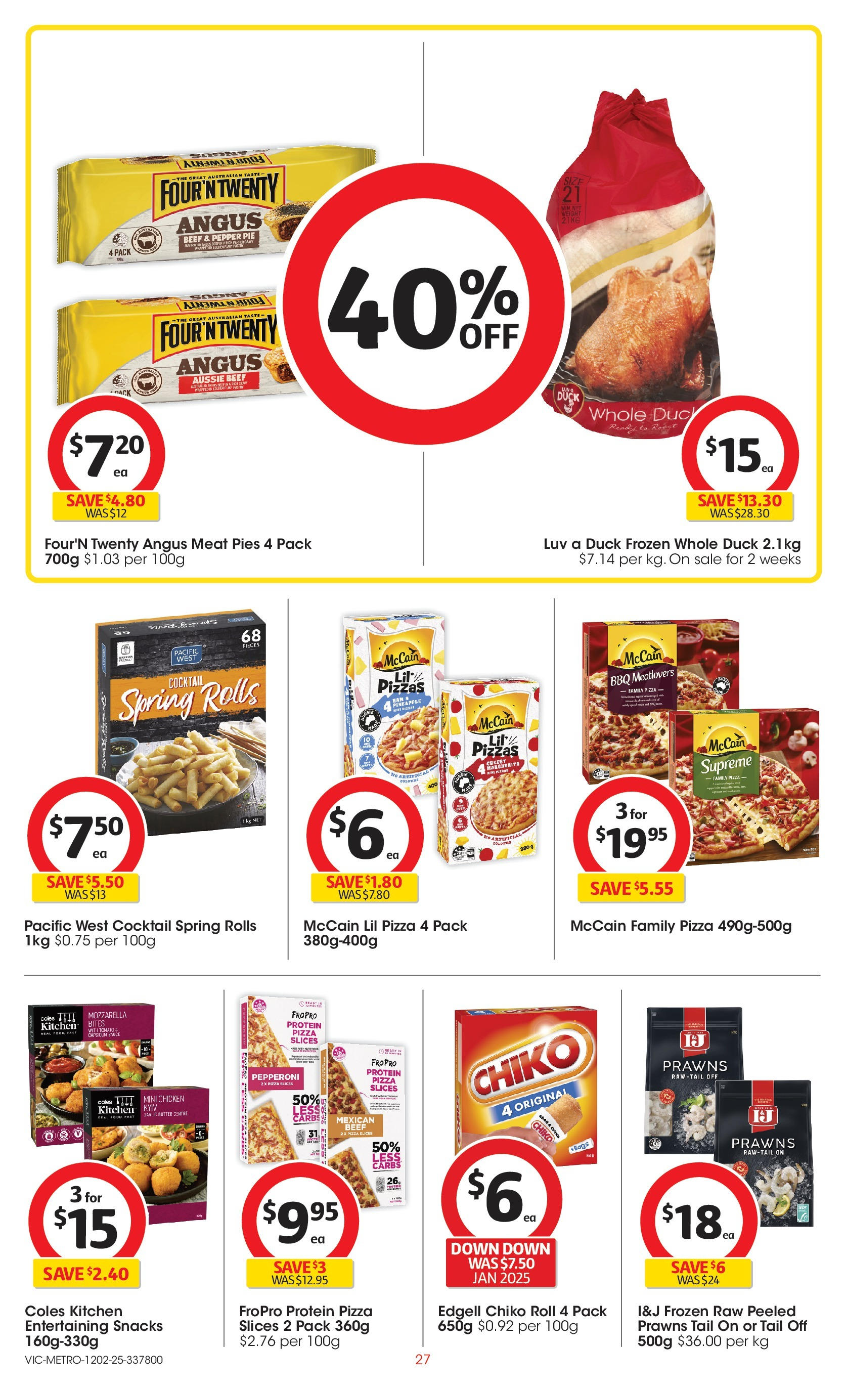 ﻿﻿Coles catalogue valid from 11/02/2025 > Online Australia | Page: 27 | Products: Meat, Prawns, Sauce, Garlic