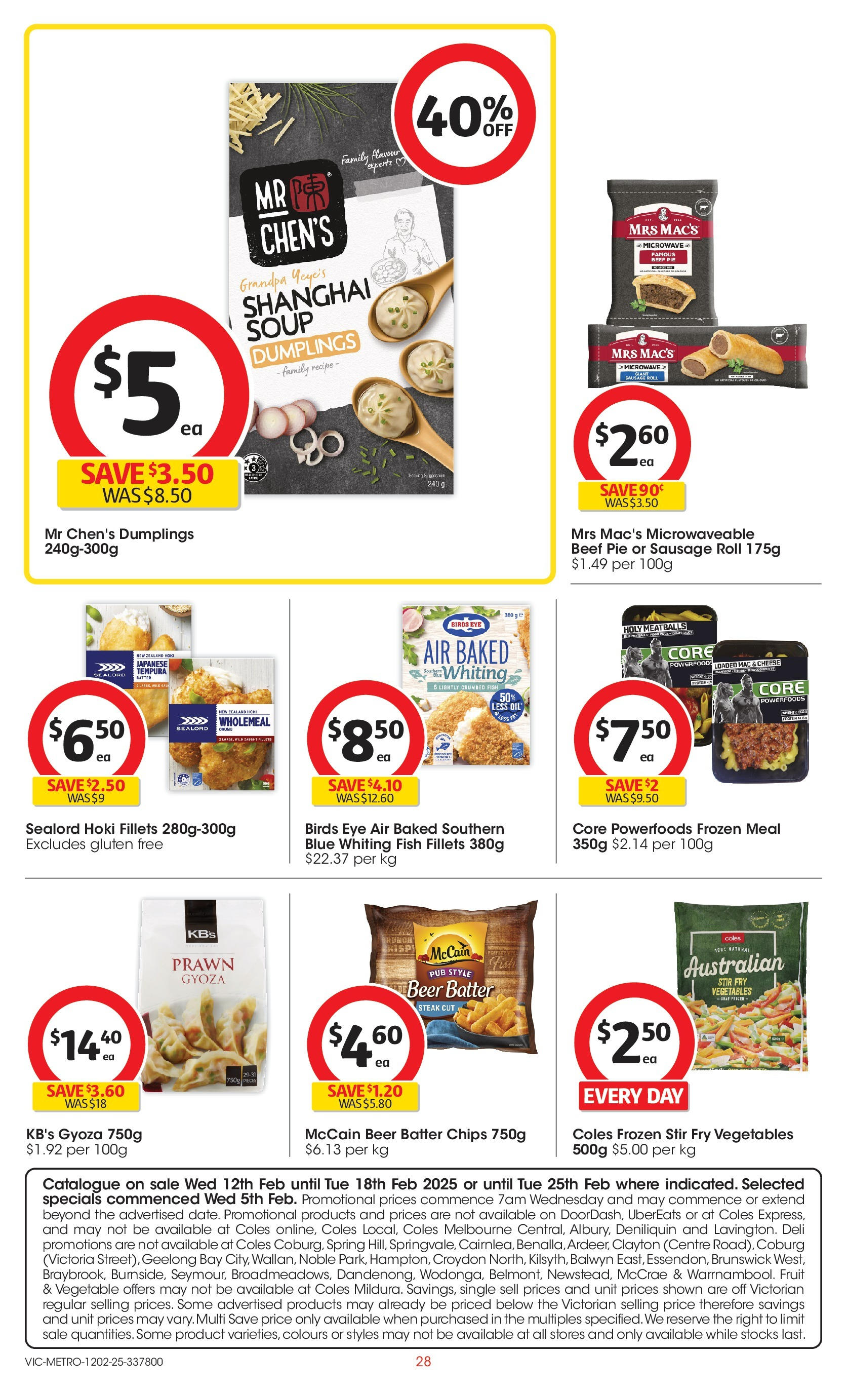 ﻿﻿Coles catalogue valid from 11/02/2025 > Online Australia | Page: 28 | Products: Oil, Beer, Fish, Soup