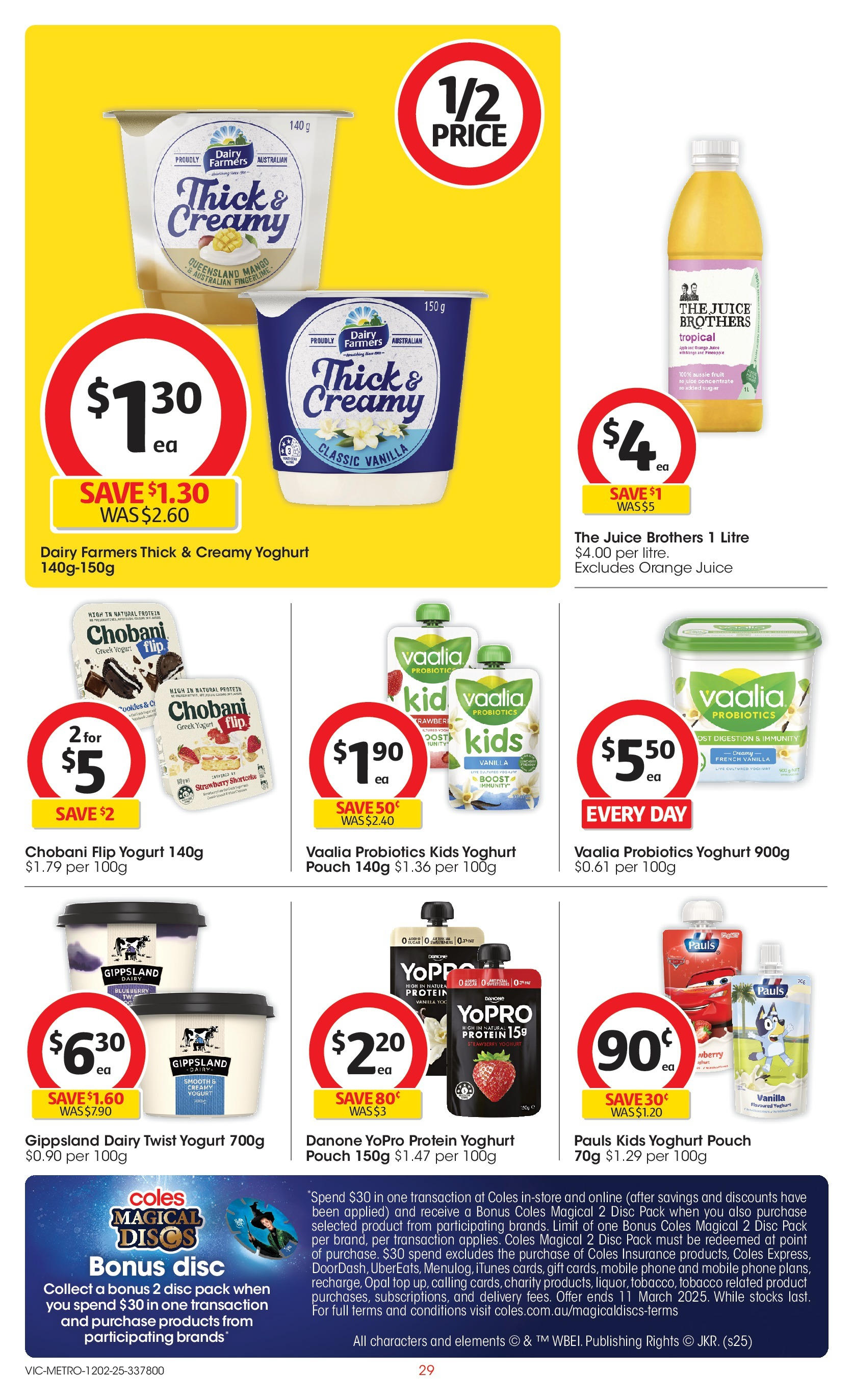 ﻿﻿Coles catalogue valid from 11/02/2025 > Online Australia | Page: 29 | Products: Yoghurt, Juice, Sugar, Mobile