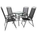 M&ouml;belix Gartentischgruppe 918145 5-teilig Anthrazit