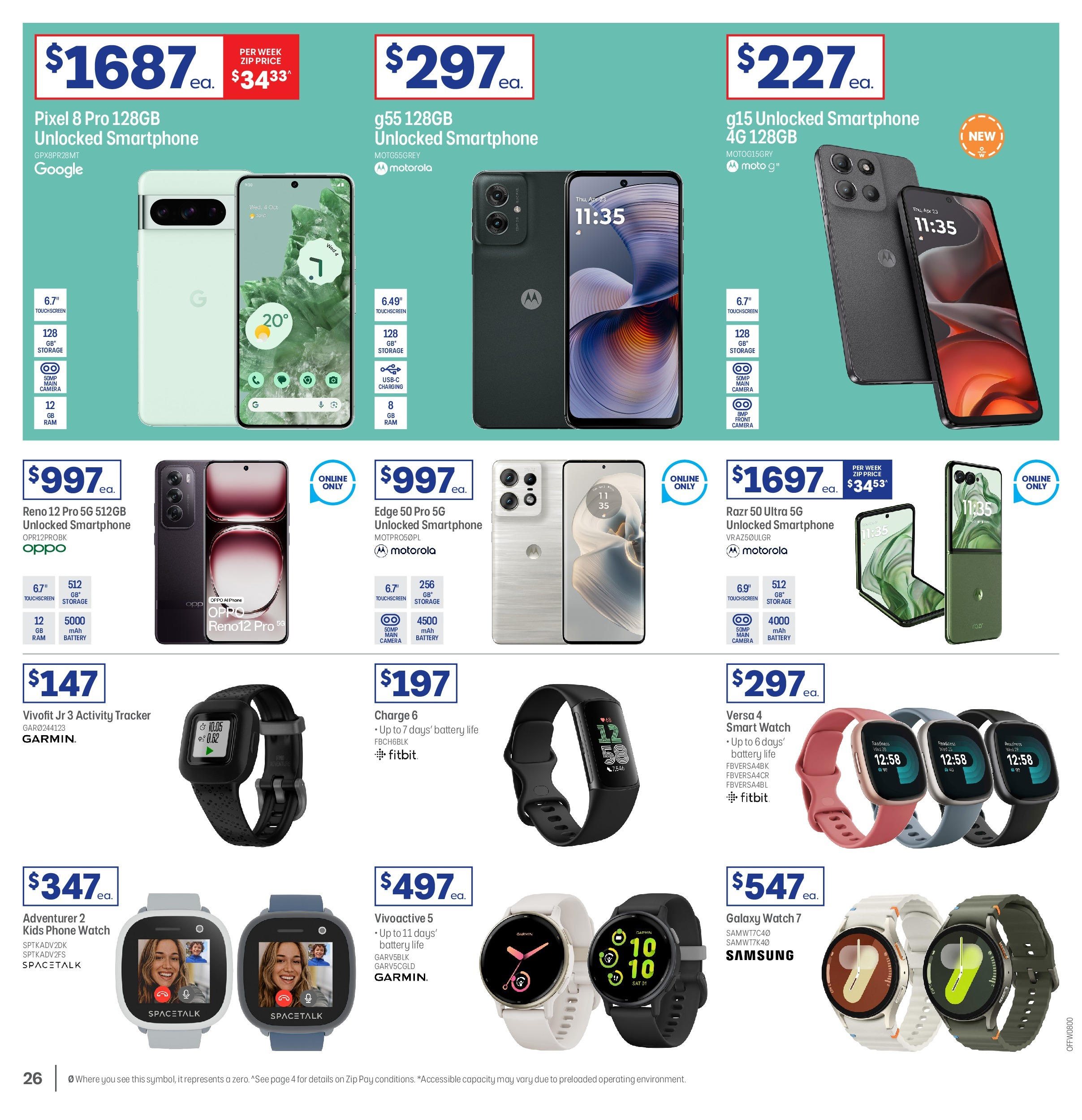 Officeworks Catalogue  - 12/02/2025 > weekly / monthly specials | Page: 26 | Products: Battery, Phone, Watch, Camera