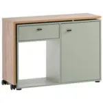 Möbelix Schreibtisch Tiny Working Eichefarben/grün B: 104,6 Cm