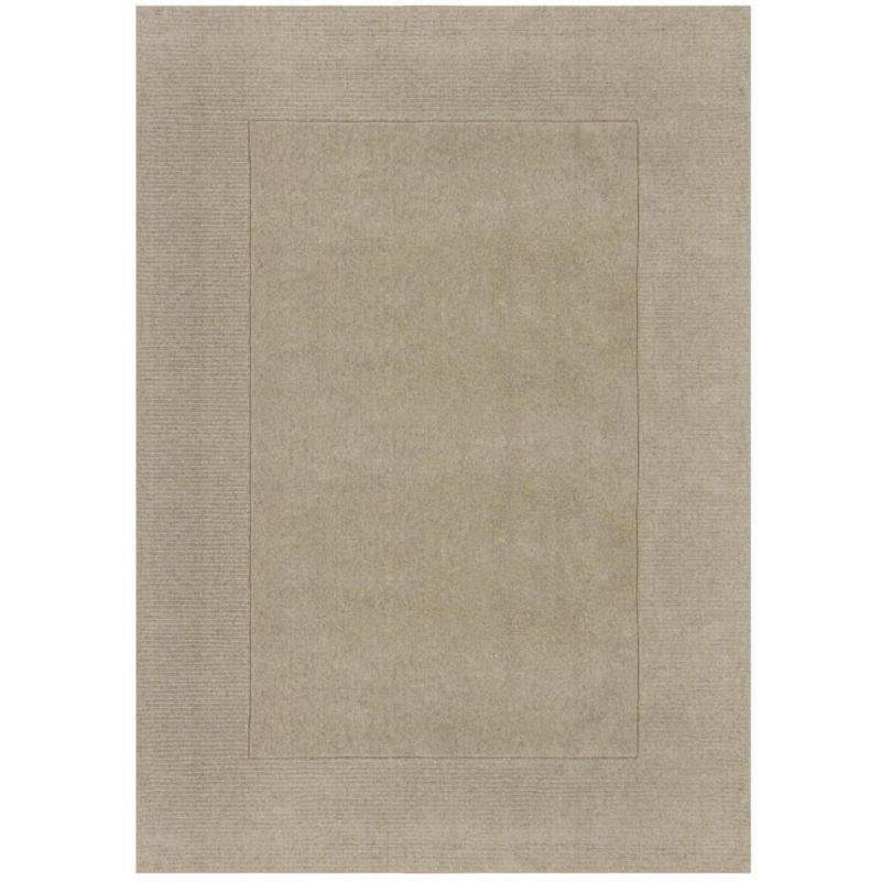 Handwebteppich Woll Bordüre Beige 160x230