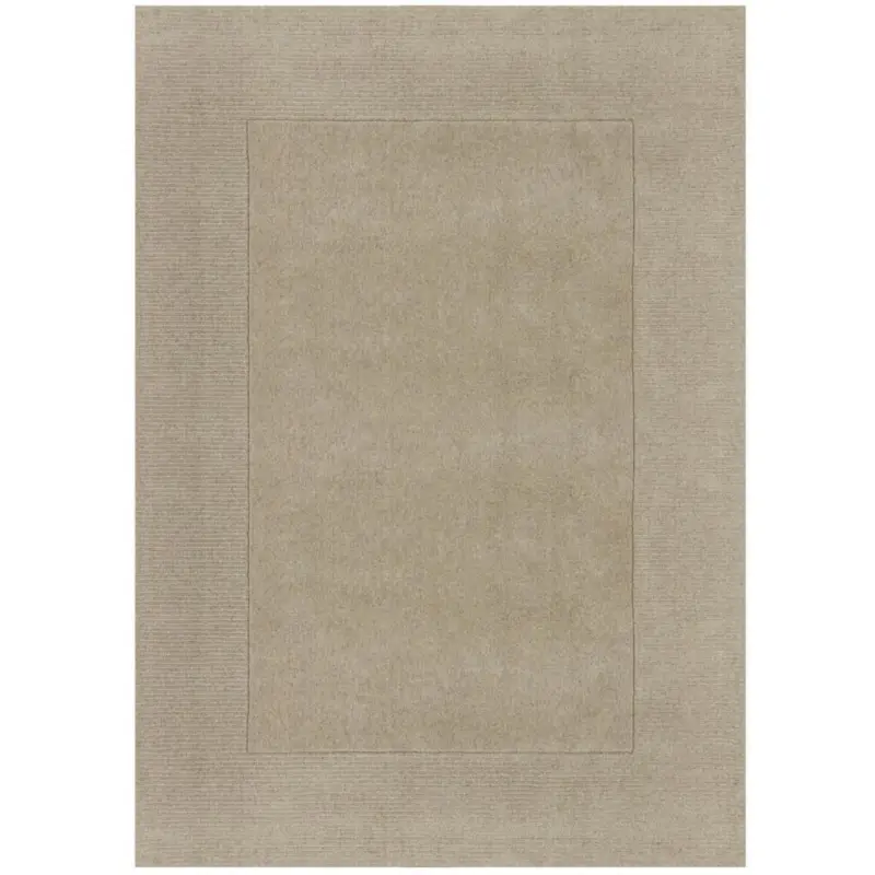 Handwebteppich Woll Bordüre Beige 160x230