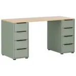 Möbelix Schreibtisch B 140cm H 73,1 cm Elma, Olivgrün