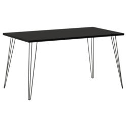 Schreibtisch B 140cm H 74cm Hank, Schwarz