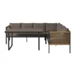 Möbelix Loungegarnitur 2-tlg Berlin Metall/kunststoff/glas +kissen