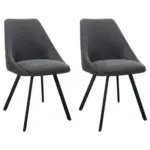 Möbelix Esszimmerstuhl Jasper Anthrazit, Schwarz 2er Set