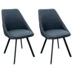 Möbelix Esszimmerstuhl Jasper Anthrazit, Schwarz 2er Set