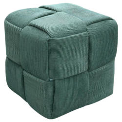 Pouf Urban Dunkelgrün Gepolstert