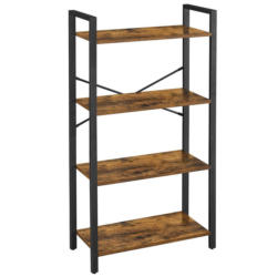 Bücherwand Iron B: 66 cm Braun/Schwarz