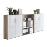 Möbelix Office Edition B: 253,2 Cm Sonoma Eiche/weiß