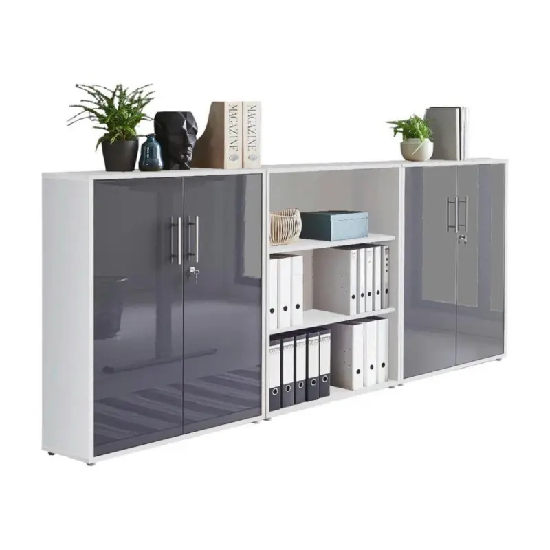 Office Edition B: 253,2 Cm Weiß/anthrazit