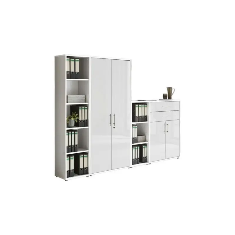 Office Edition B: 257 Cm Weiß/weiß Hochglanz