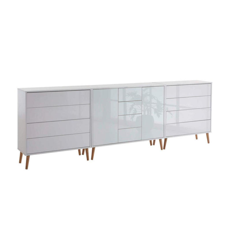 Sideboard Mailand 12 B: 263,5 cm Weiß