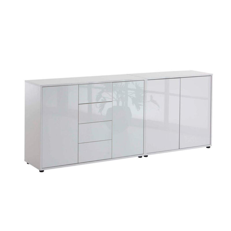 Sideboard Mailand 15 B: 185 cm Weiß