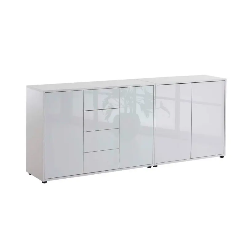 Sideboard Mailand 15 B: 185 Cm Weiß