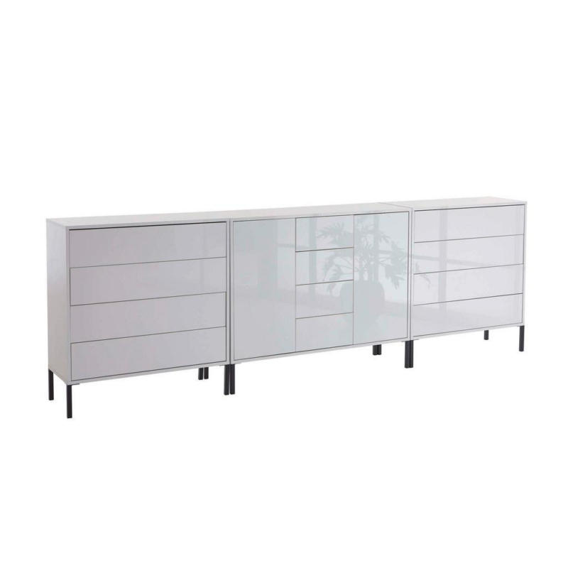 Sideboard Mailand 12 B: 264 cm Weiß