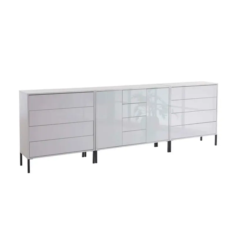 Sideboard Mailand 12 B: 264 Cm Weiß