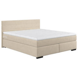 Boxspringbett Mit Topper 160x200 Cm Mammut, Creme