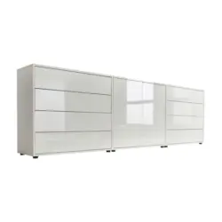 Sideboard Mailand 4 B: 237 Cm Weiß