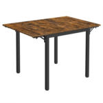 Möbelix Esstisch Vasagle Ausziehbar Braun, Schwarz, 85-120x78 Cm