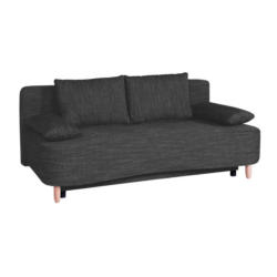 Schlafsofa mit Bettkasten Lara Magma Schwarz