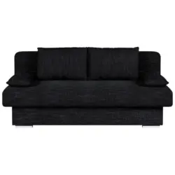 Schlafsofa mit Bettkasten Bora Schwarz