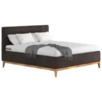 M&ouml;belix Polsterbett mit Bettkasten Jupiter 160x200 cm Dunkelbraun