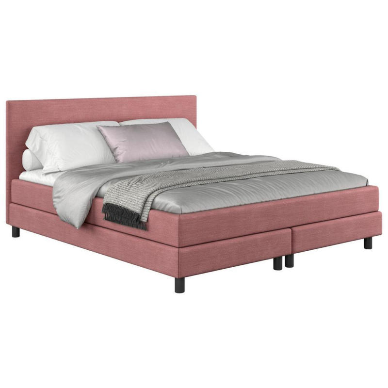 Boxbett mit Topper Andorra 160x200 cm Rosa