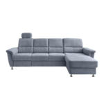 Möbelix Ecksofa mit Relaxfunktion Parole Hellblau Chenille