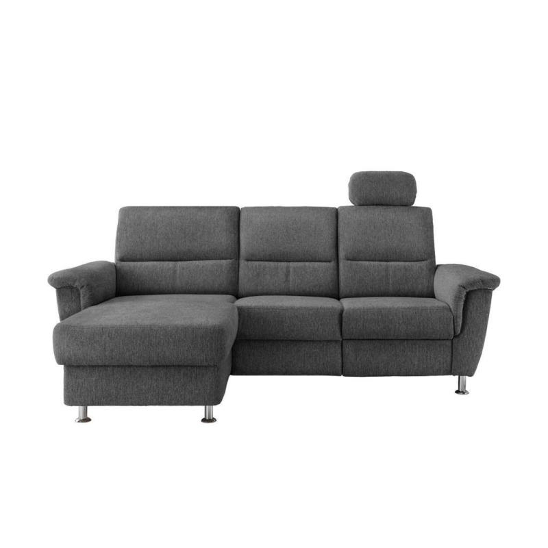 Ecksofa mit Bettkasten Parole Anthrazit Chenille