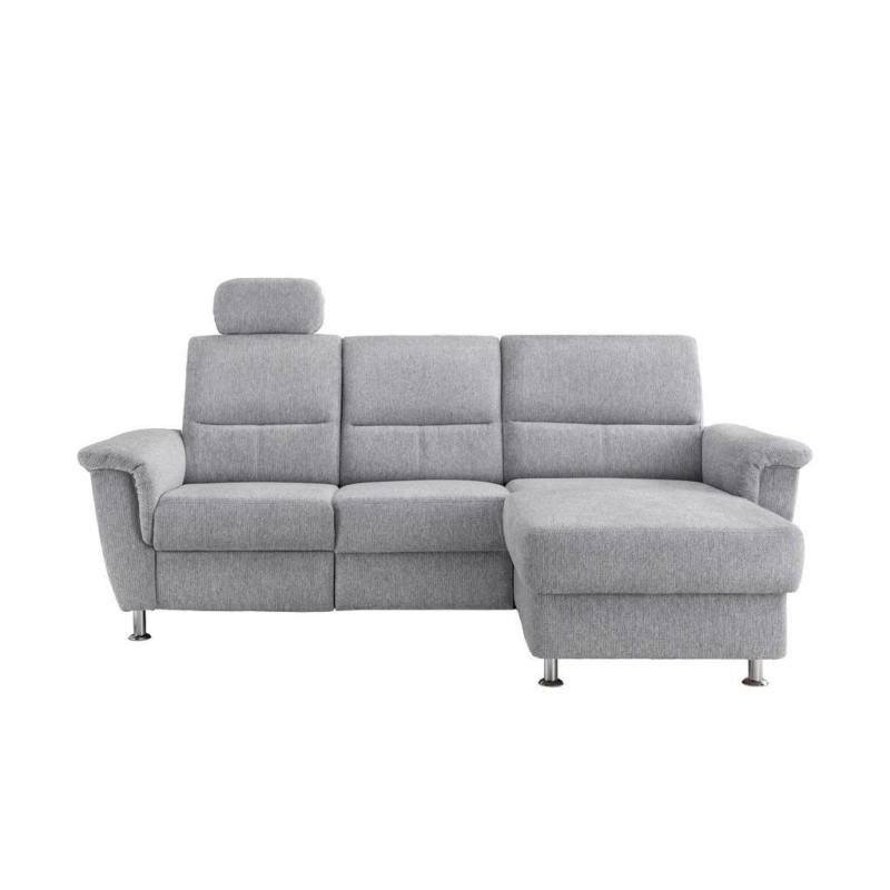 Ecksofa mit Stauraum Parole Silberfarben Chenille