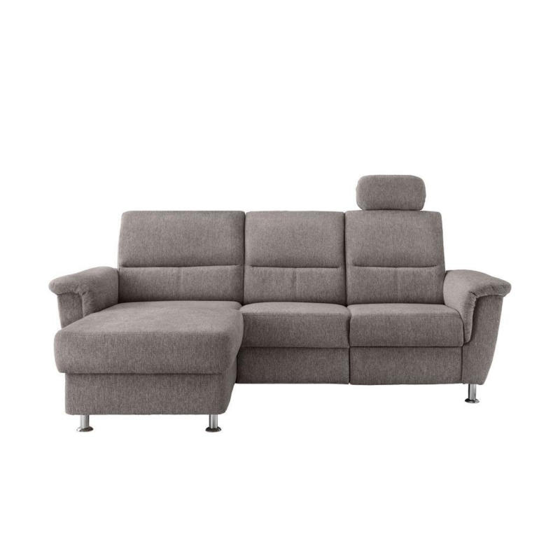 Ecksofa mit Stauraum Parole Graubraun Chenille