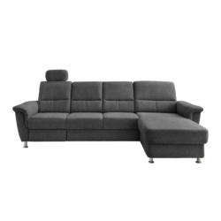 Ecksofa mit Relaxfunktion Parole Anthrazit Chenille