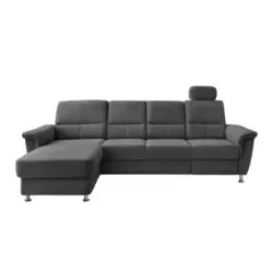 Ecksofa mit Relaxfunktion Parole Anthrazit Chenille