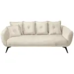 Möbelix 3-sitzer-sofa Baggio Beige, Schwarz, B: 236 Cm