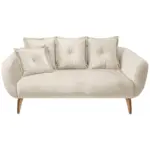 Möbelix 2,5-sitzer-sofa Baggio Beige, Buchefarben, B:196 Cm