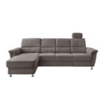 Möbelix Ecksofa mit Relaxfunktion Parole Graubraun Chenille