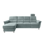 Möbelix Ecksofa mit Relaxfunktion Parole Blau Chenille
