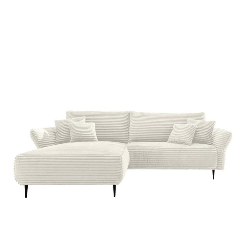 Ecksofa Vanilla Weiß S: 178x264-302 cm