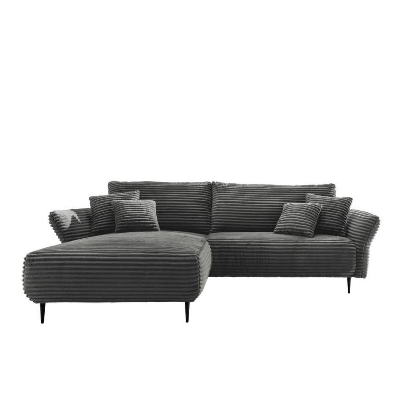 Ecksofa Vanilla Anthrazit S: 178x264-302 Cm