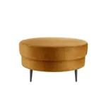 Möbelix Hocker Pistaccio Gelb Velours, D: 80 Cm Gelb