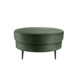 Hocker Pistaccio Dunkelgrün Velours, D: 80cm