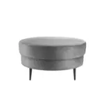 Möbelix Hocker Pistaccio Silberfarben Velours, D: 80 Cm