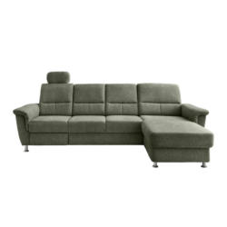 Ecksofa mit Relaxfunktion Parole Grün Chenille