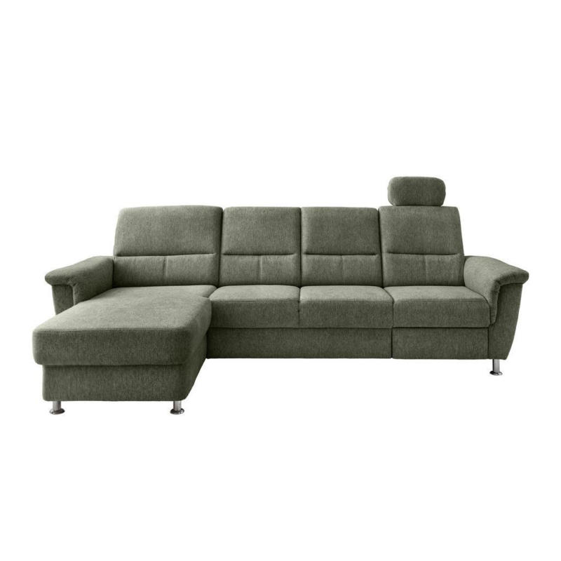 Ecksofa mit Relaxfunktion Parole Grün Chenille