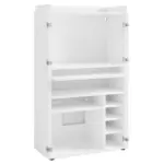 Möbelix Sekretär Janne B: 80 cm Weiß inkl. Stauraum, Tastaturauszug