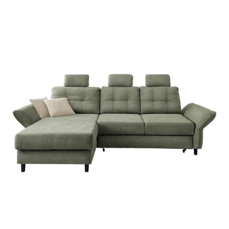 Ecksofa Brizzini Dunkelgrün S: 176x250-280 cm