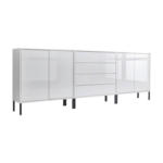 Möbelix Sideboard Mailand 5 B: 237 Cm Weiß